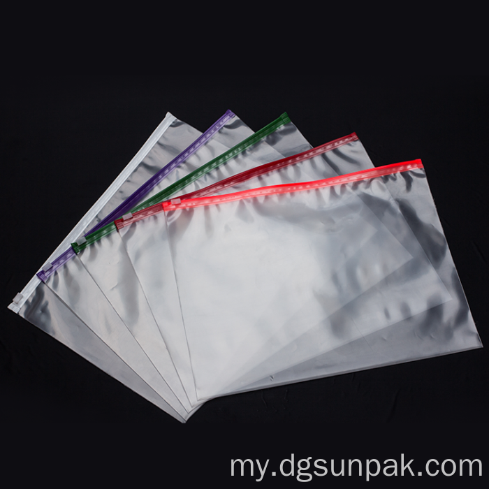 Transparent အဝတ်အစား zip custom ziplock အိတ်များ